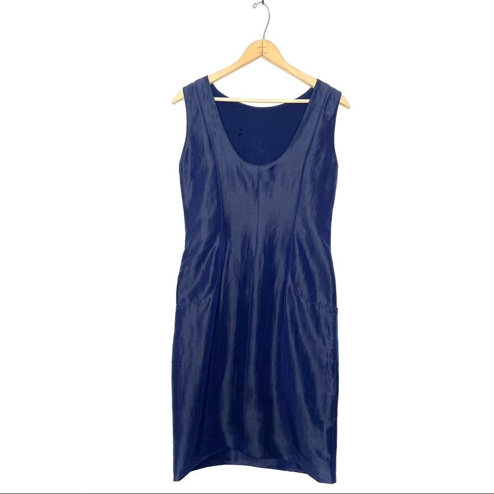 Giorgio Armani | Bateau Neckline Silk Sheath Dress - Picture 6 of 12